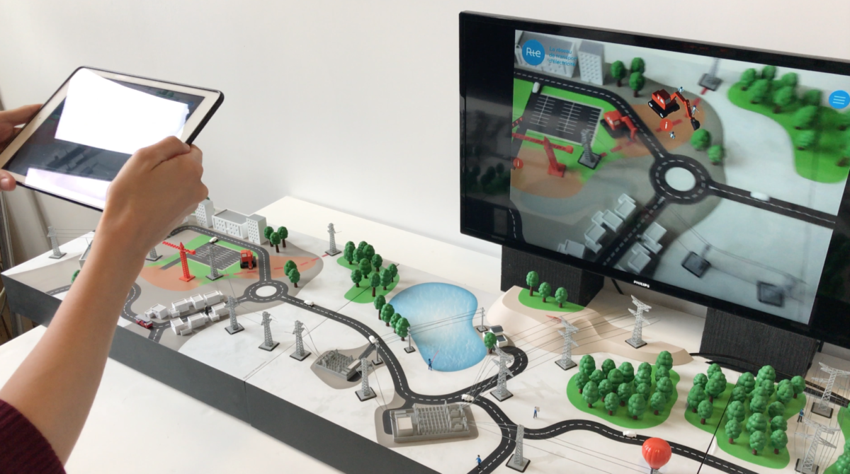 pedagogical model representing a road route