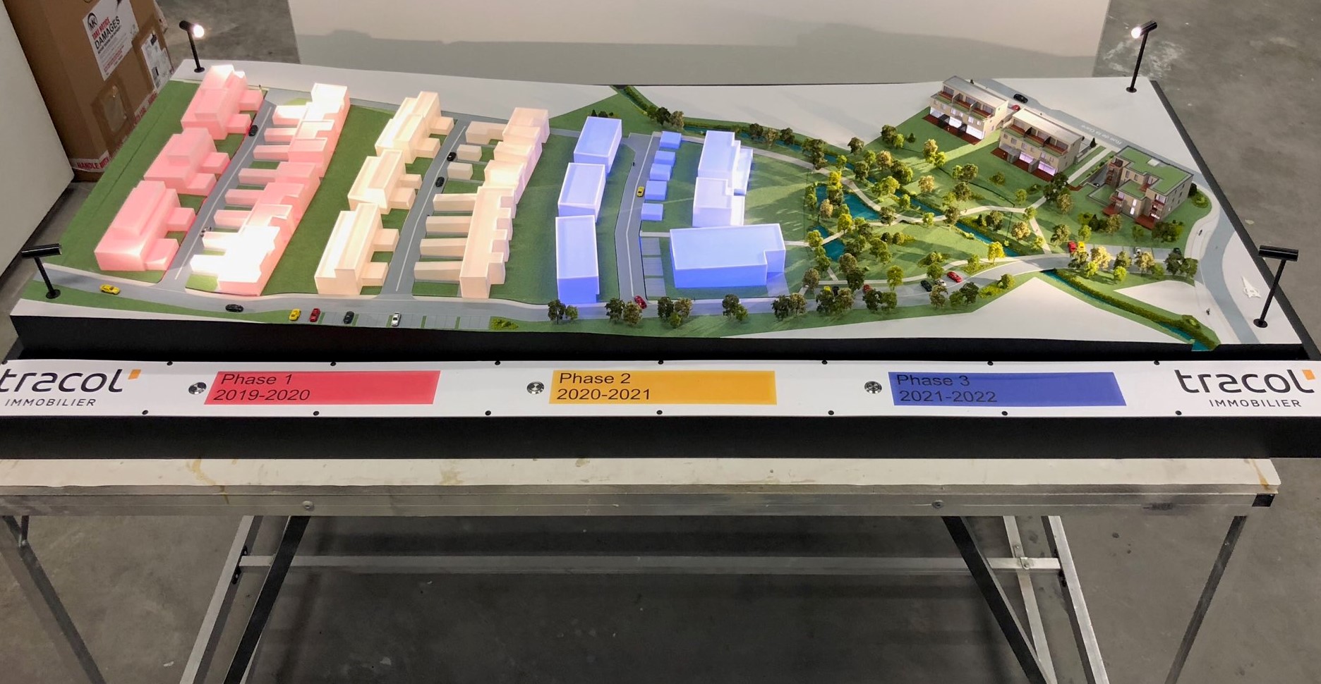 Maquette de présentation du projet de rénovation du quartier Lionderie/ Trois Baudets à Hem