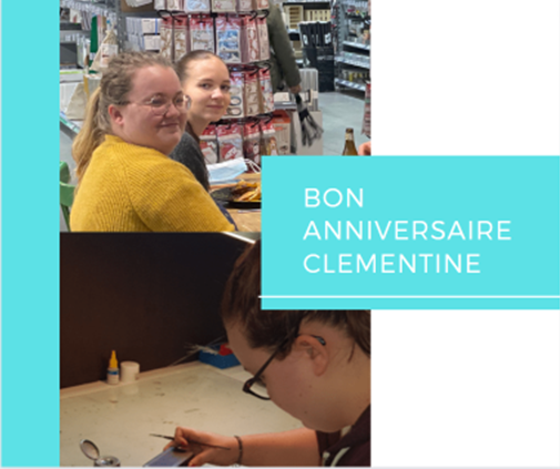 Bon anniversaire à notre maquettiste , Clémentine